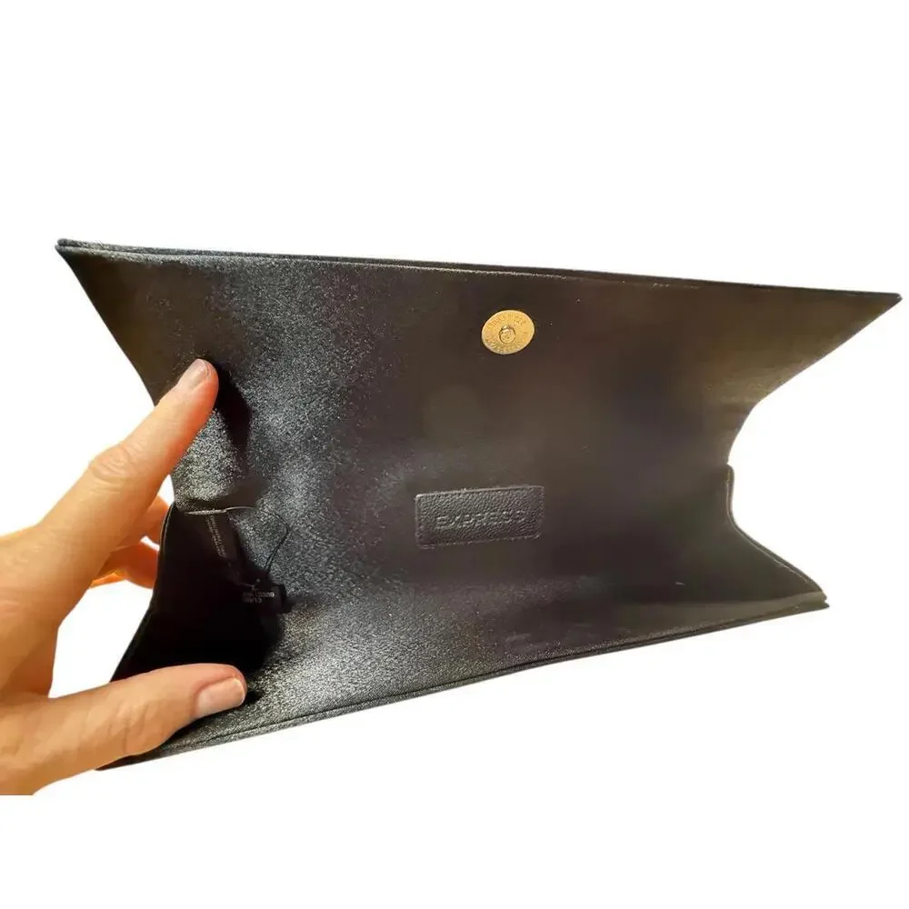 Express Rhinestone Box Clutch Women's Black Evening Wedding Party Bag Sparkly